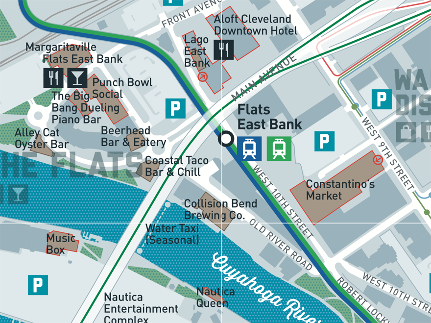 Seamless Cleveland dining map